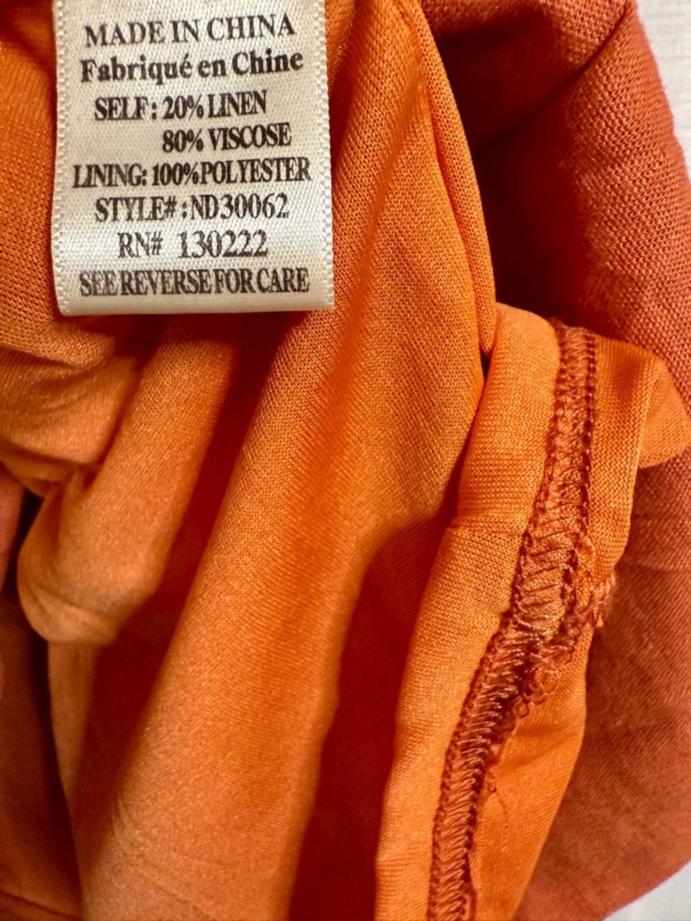 New In Rust Orange Tiered Dress| Ruffle Sleeve Mini Dress | Boho Casual | Size L - Picture 6 of 8